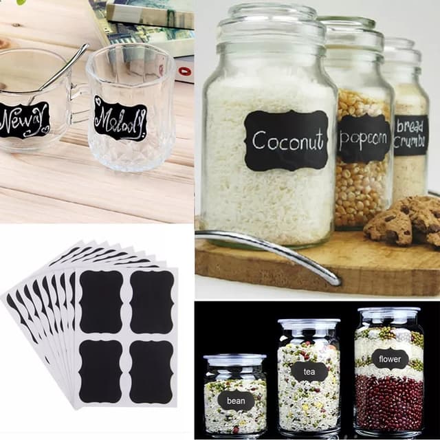 36PCS/Set Erasable Blackboard Sticker Craft Kitche
