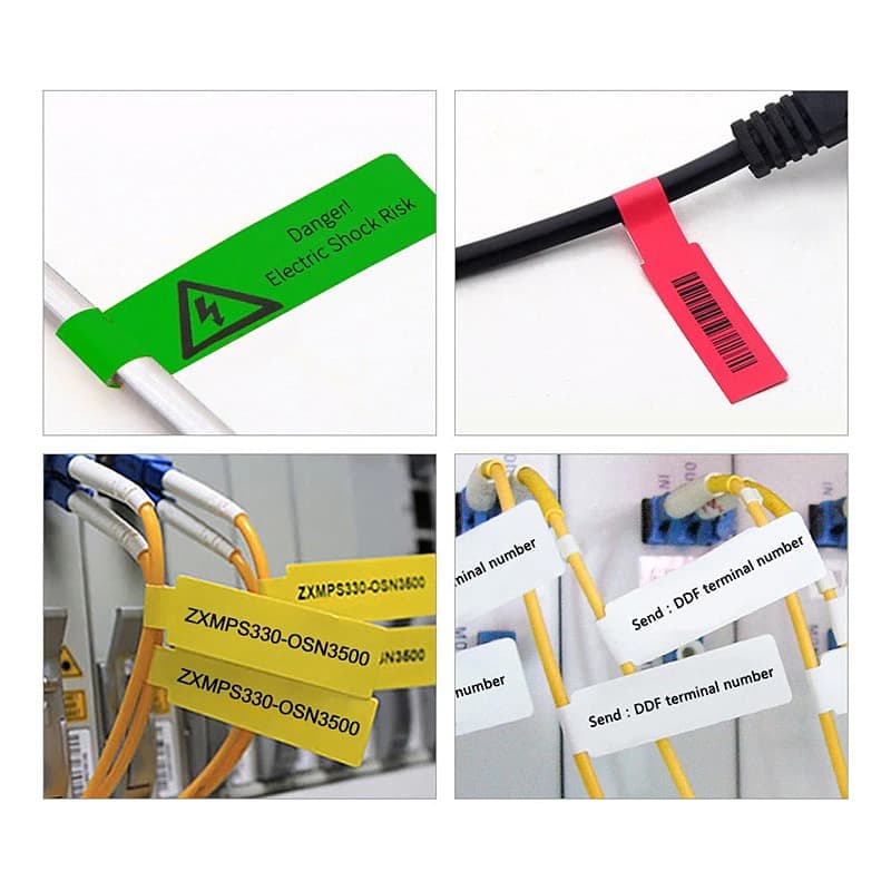150Pcs/5 Sheets Cable Labels Wire Marking Network Waterproof Laser Printer